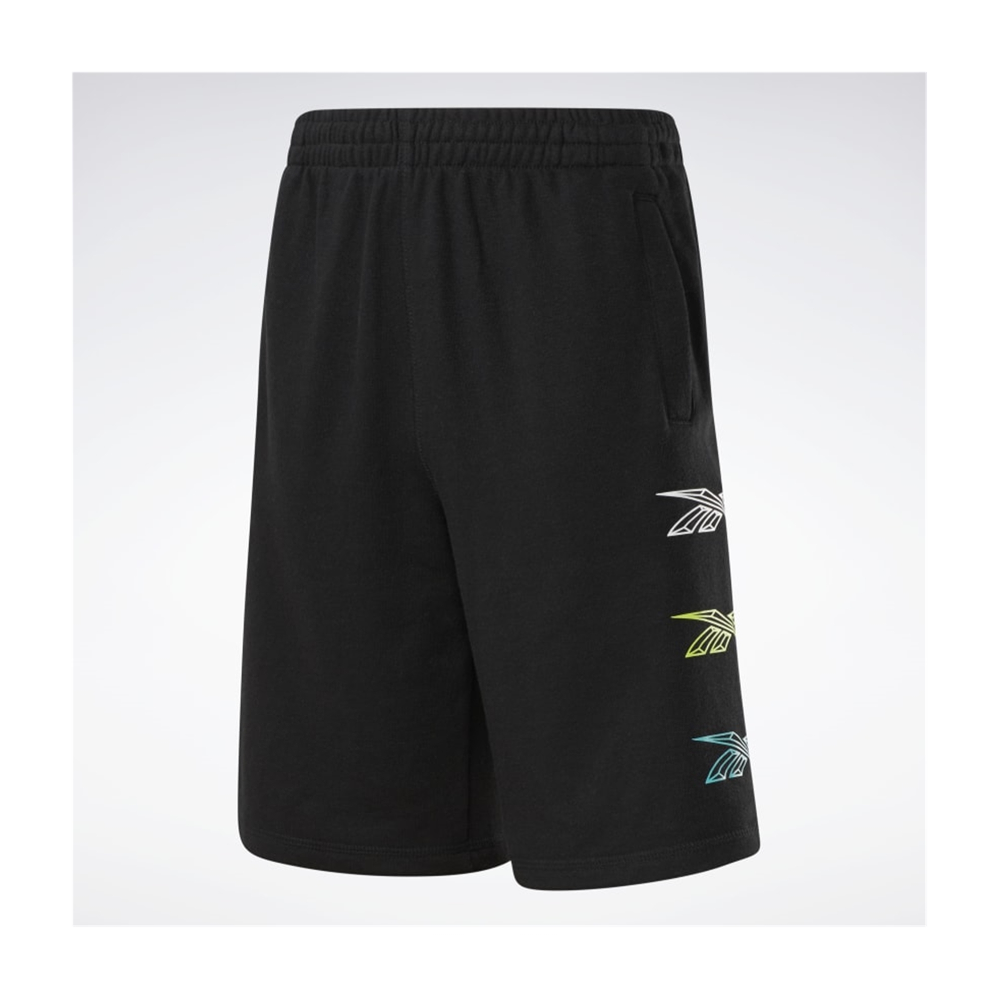 Reebok Boys French Terry Fleece Athletic Workout Shorts, Black, Big Kids (8-20), S (8)